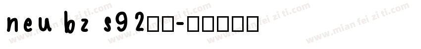 neu bz s92字体字体转换